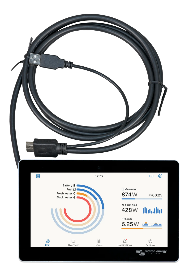 Victron GX Touch 50 Flush mount touchscreen display — front view