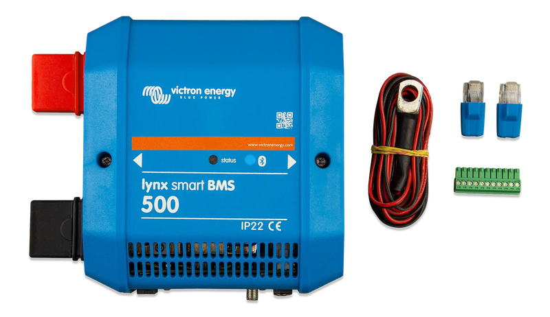 Victron Lynx Smart BMS 500 M10 — top with accessories view