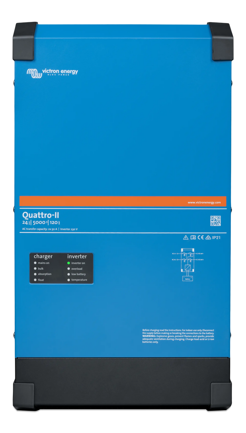 Victron Quattro-II Quattro-II 24/5000/120-50/50 230V inverter charger — front view