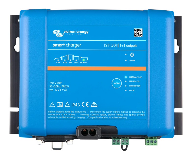 Victron Smart IP43 12-12 50 1+1 Charger battery charger — front view