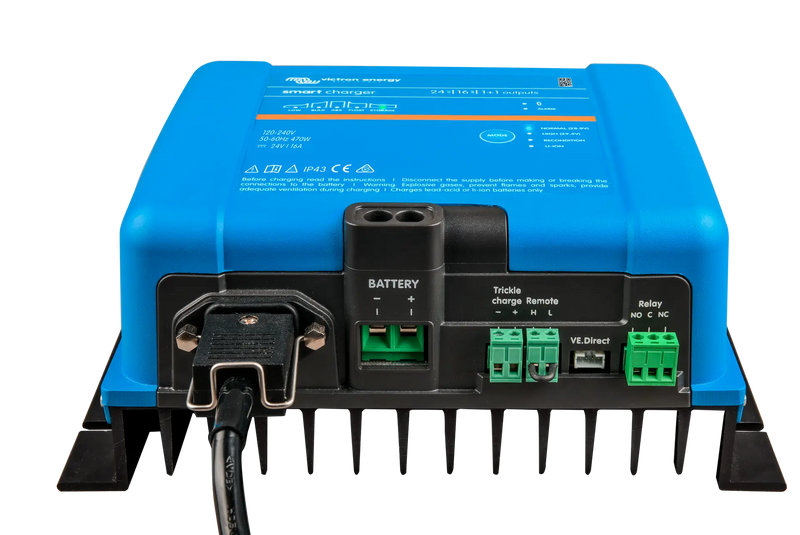 Victron Smart IP43 24- 16a 1+1 Charger battery charger — front view