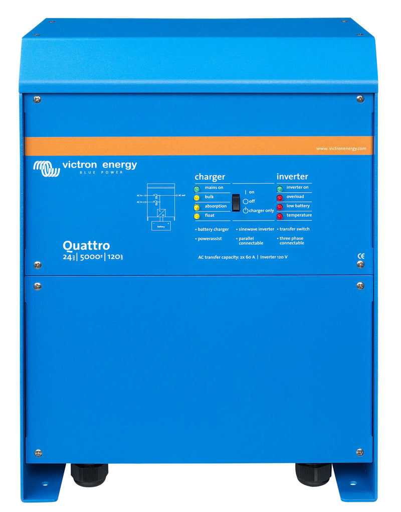 Victron Quattro Quattro 24/5000/120-100/100 230V VE.Bus inverter charger — front view