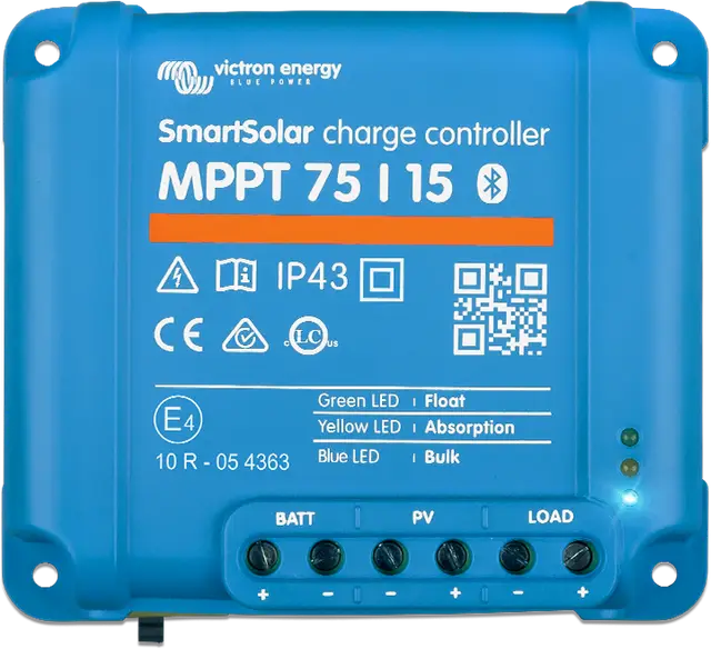 Victron SmartSolar MPPT 75/15 solar charge controller — front view