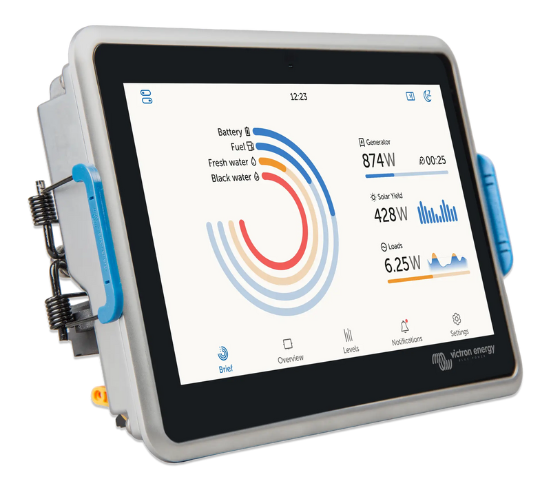 Victron Ekrano GX system monitor — front left view
