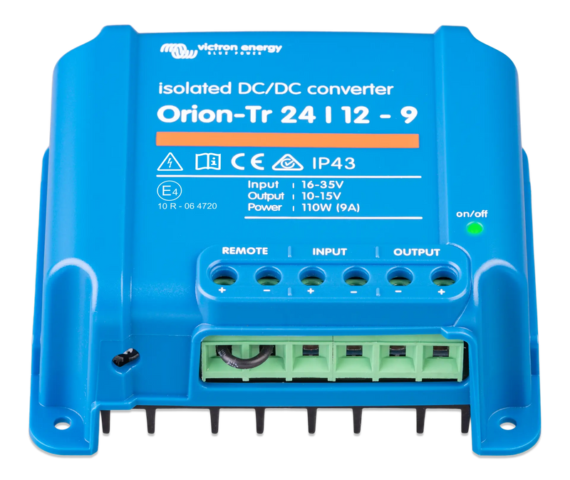 Victron Orion-Tr 24/12-9A (110W) Isolated DC-DC converter Retail DC-DC converter — front view