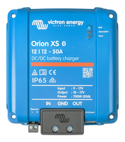 Victron Orion XS 12-12 50A DC-DC charger — front view