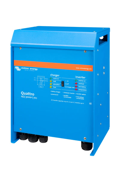 Victron Quattro Quattro 24/3000/70-50/50 230V VE.Bus inverter charger — front view