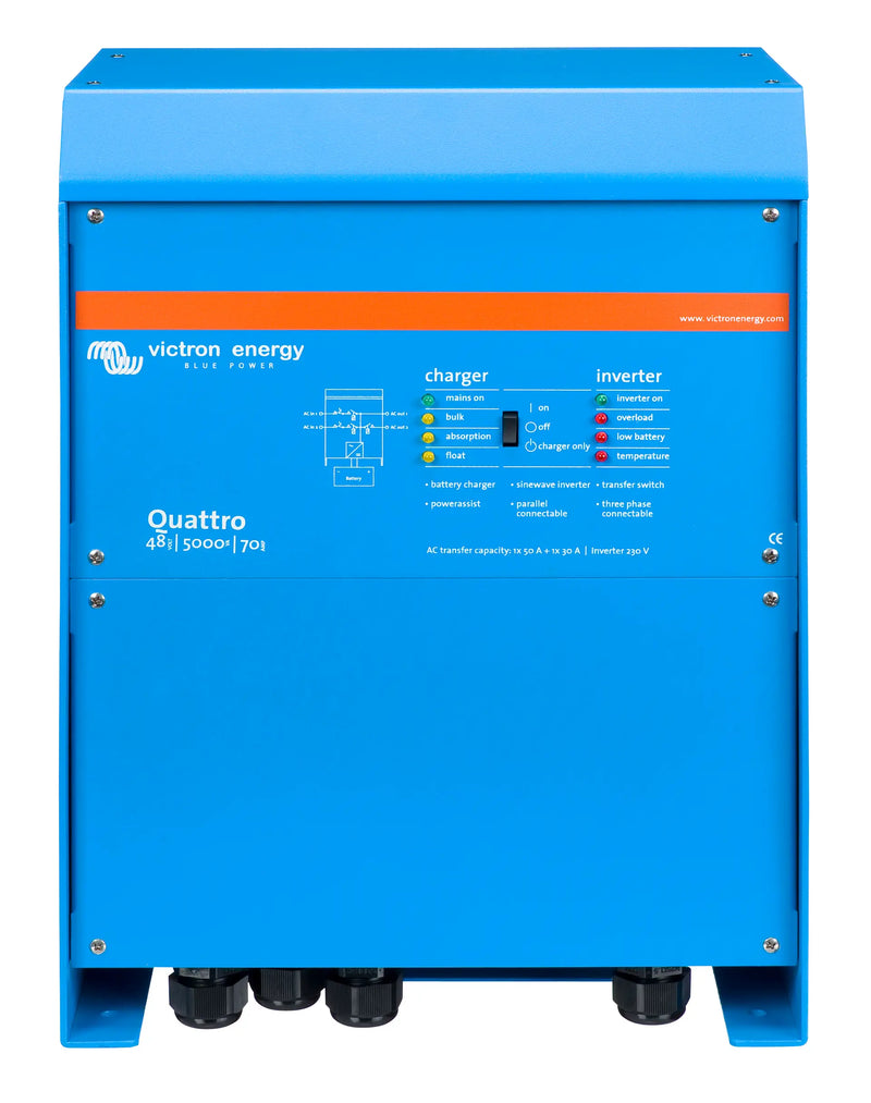 Victron Quattro Quattro 48/5000/70-100/100 230V VE.Bus inverter charger — front view