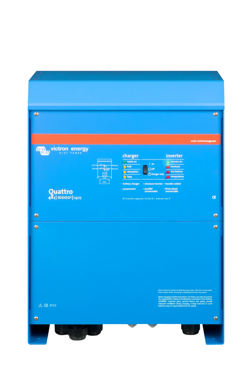 Victron Quattro Quattro 48/10000/140-100/100 230V VE.Bus inverter charger — front view