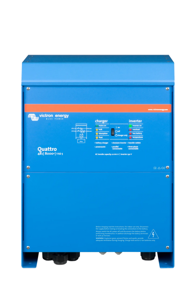 Victron Quattro Quattro 48/8000/110-100/100 230V VE.Bus inverter charger — front view