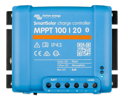 Victron SmartSolar MPPT 100/20 solar charge controller — front view