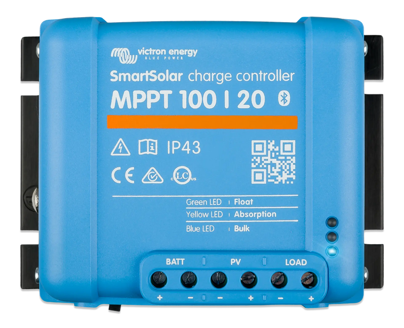 Victron SmartSolar MPPT 100/20 solar charge controller — front view