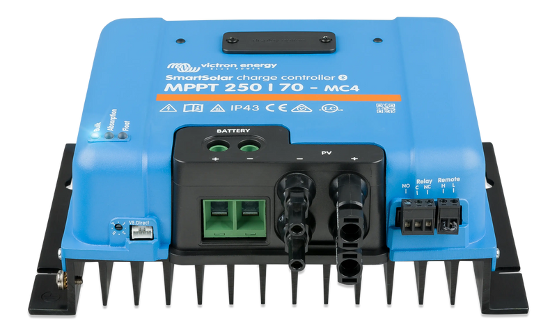 Victron SmartSolar MPPT 250/70 MC4 solar charge controller — front view