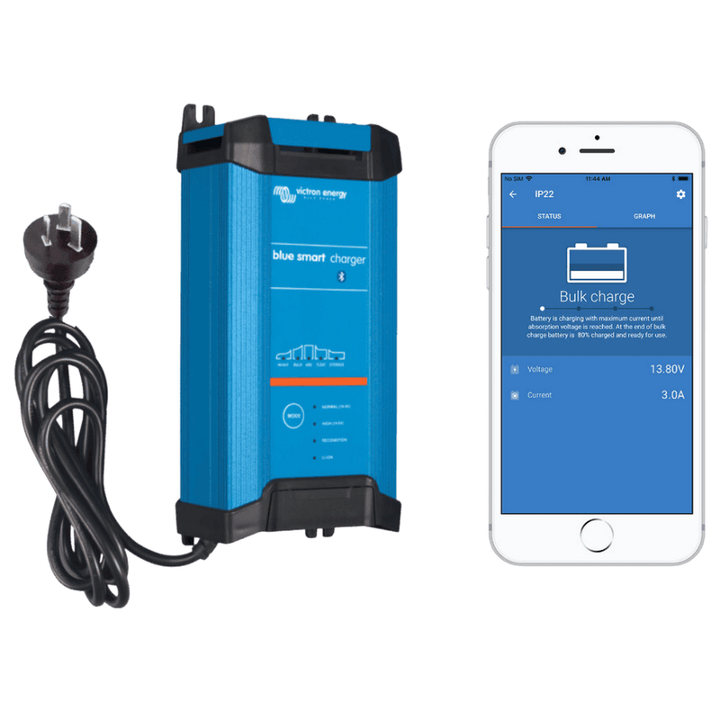 Victron Blue Smart IP22 Charger 24/16(3) 230V AU/NZ battery charger — front view