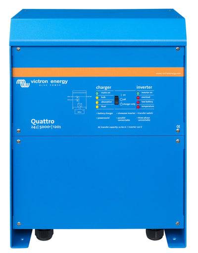 Victron Quattro Quattro 24/5000/120-100/100 230V VE.Bus inverter charger — front view