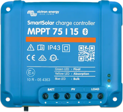 Victron SmartSolar MPPT 75/15 solar charge controller — front view